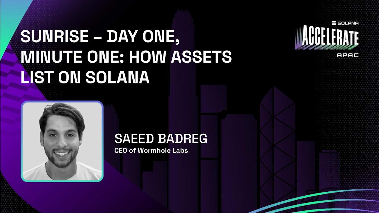 Sunrise - Day One, Minute One, How Assets List On Solana