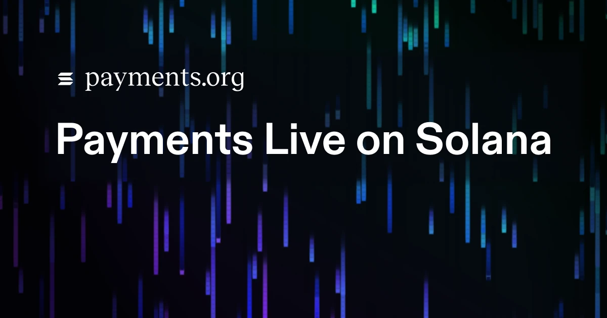 Solana payments infrastructure showing live transaction stats and stablecoin support